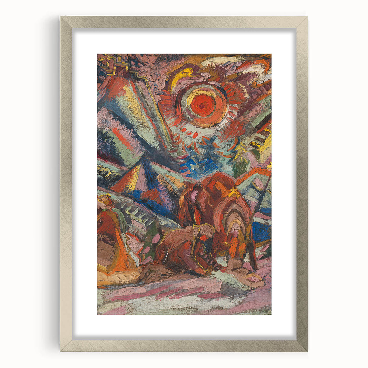 Vibrant Expressionist Scene – Modern Abstract Canvas Wall Art