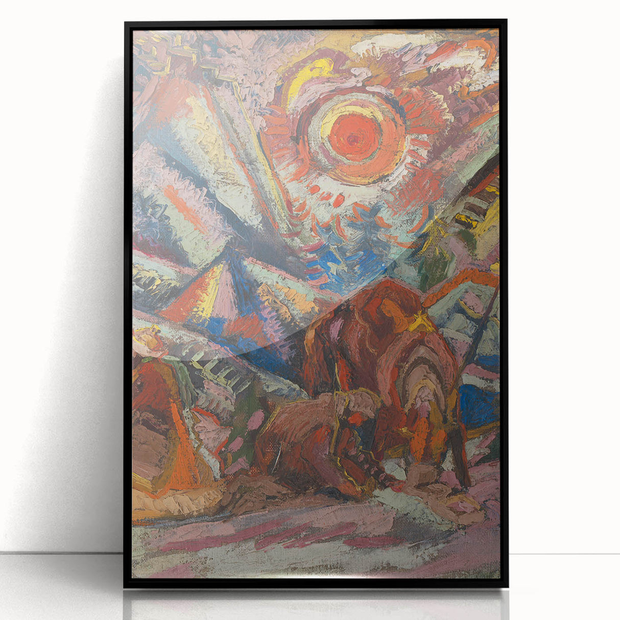 Vibrant Expressionist Scene – Modern Abstract Canvas Wall Art