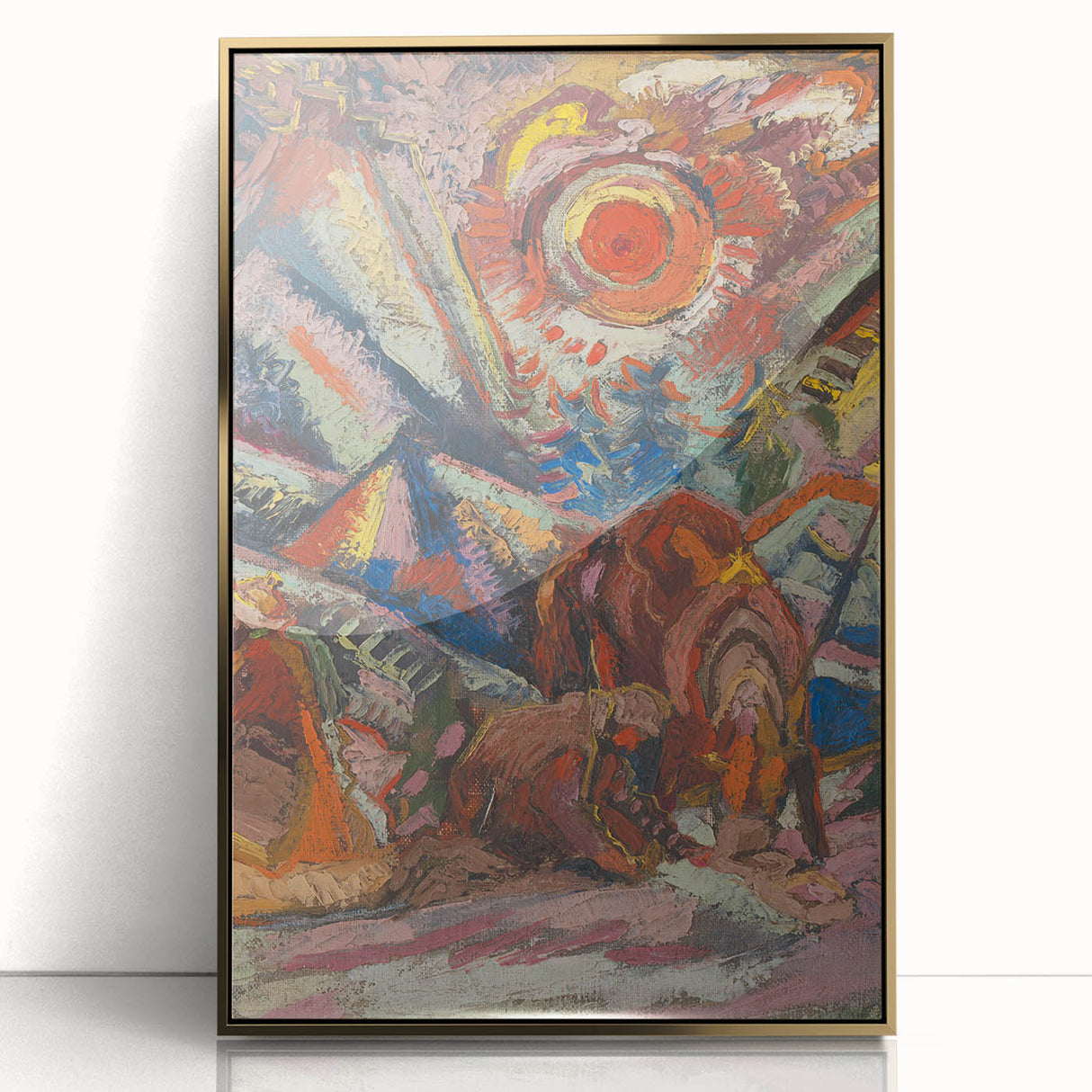 Vibrant Expressionist Scene – Modern Abstract Canvas Wall Art