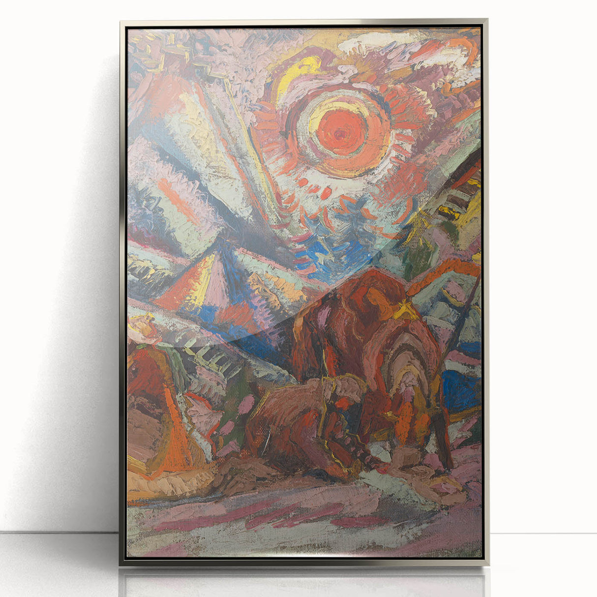 Vibrant Expressionist Scene – Modern Abstract Canvas Wall Art