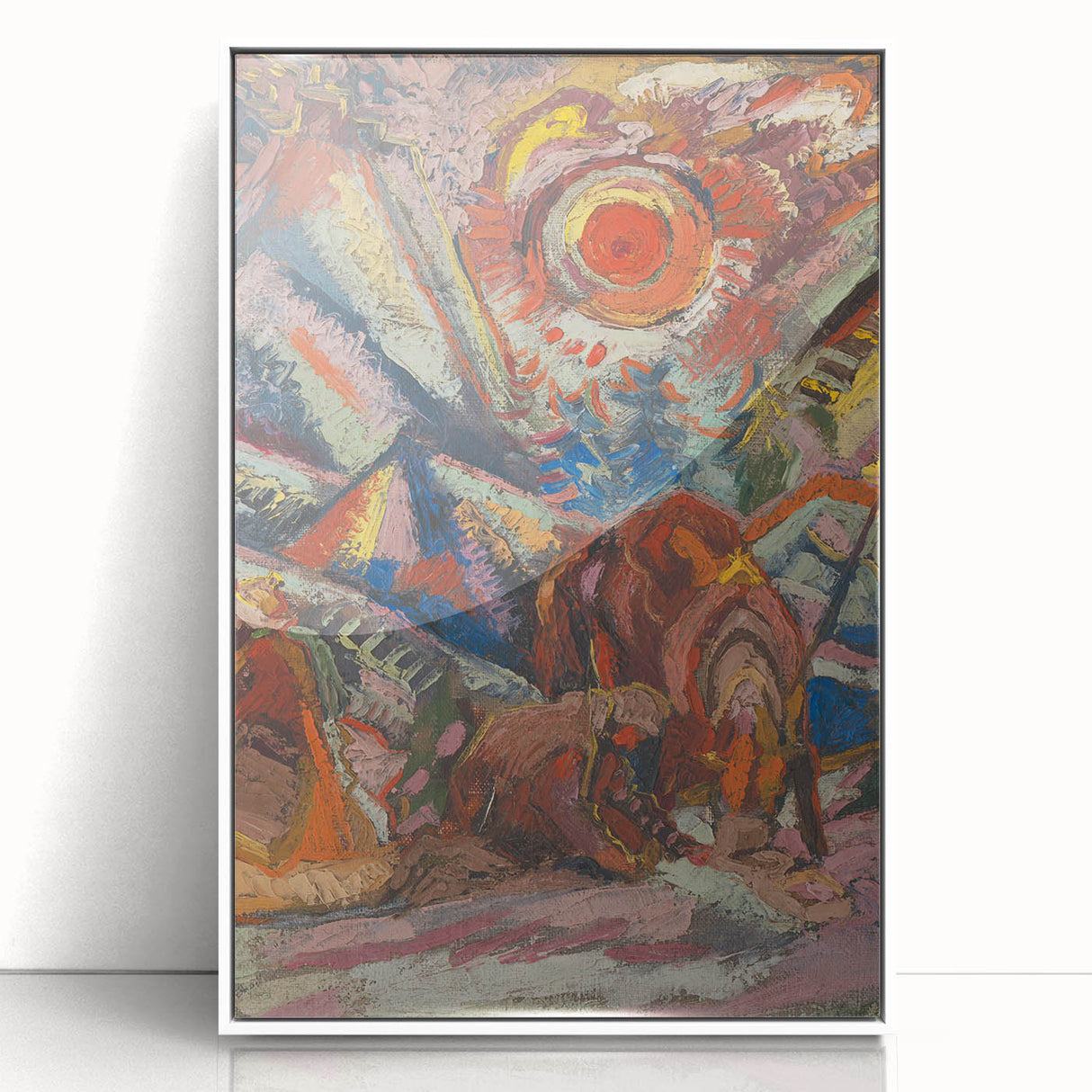 Vibrant Expressionist Scene – Modern Abstract Canvas Wall Art