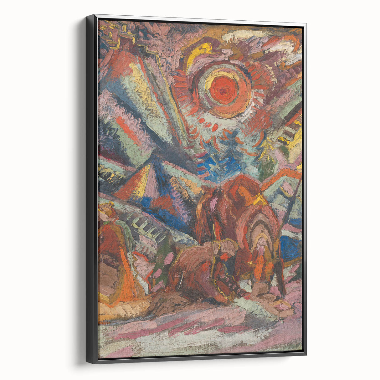 Vibrant Expressionist Scene – Modern Abstract Canvas Wall Art