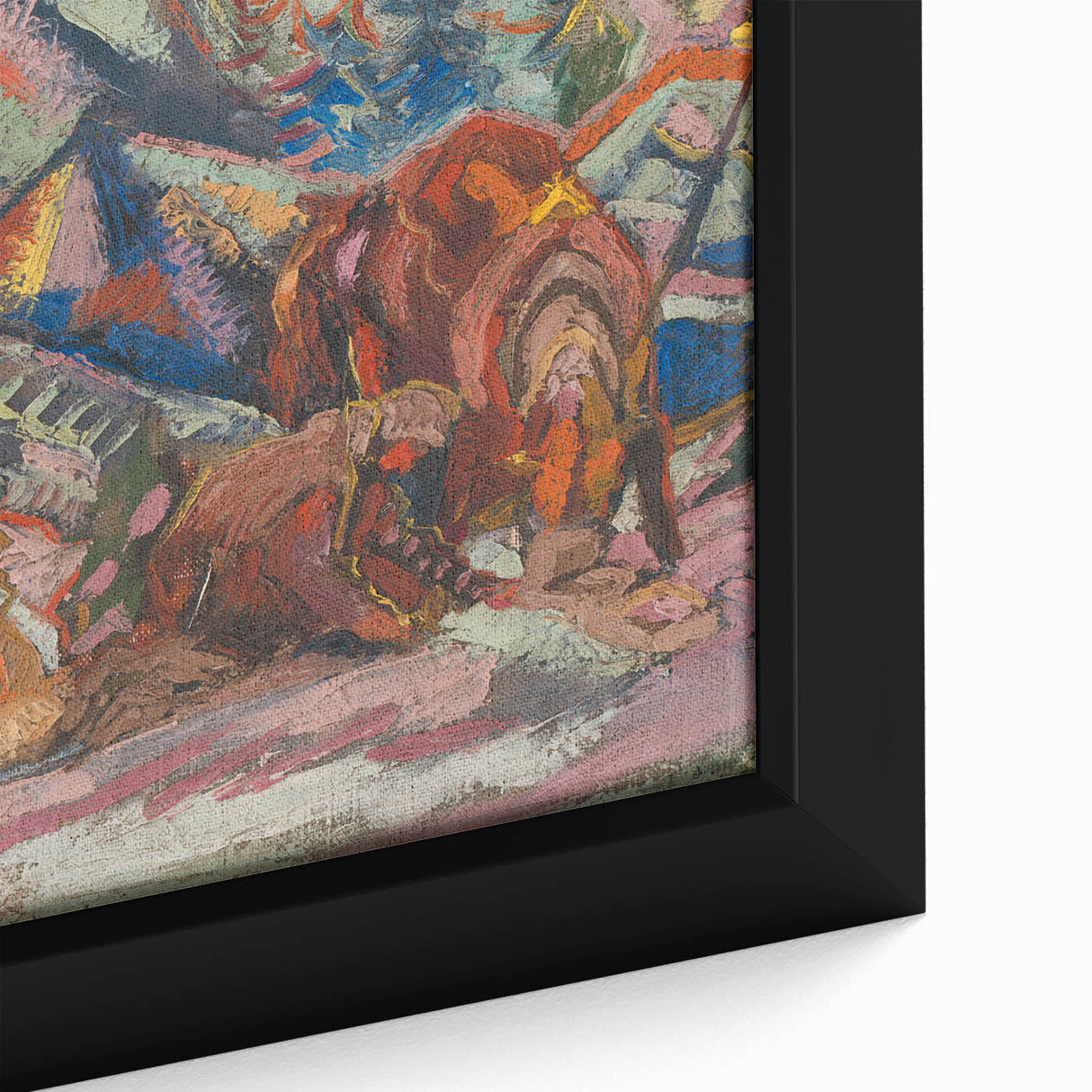 Vibrant Expressionist Scene – Modern Abstract Canvas Wall Art