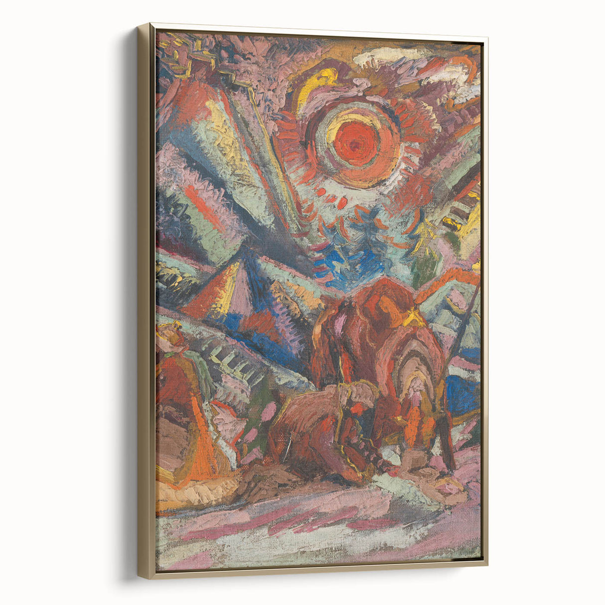 Vibrant Expressionist Scene – Modern Abstract Canvas Wall Art