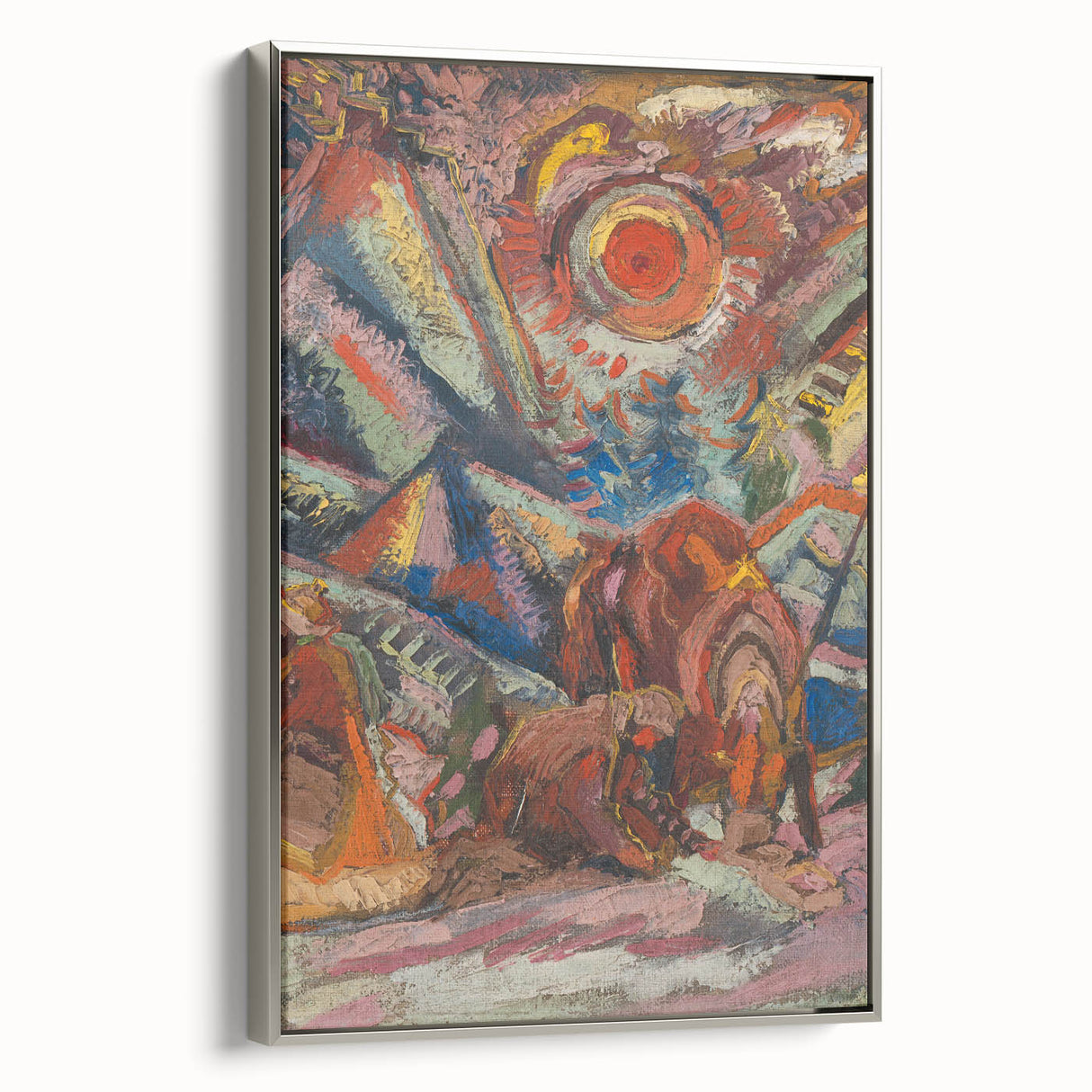 Vibrant Expressionist Scene – Modern Abstract Canvas Wall Art