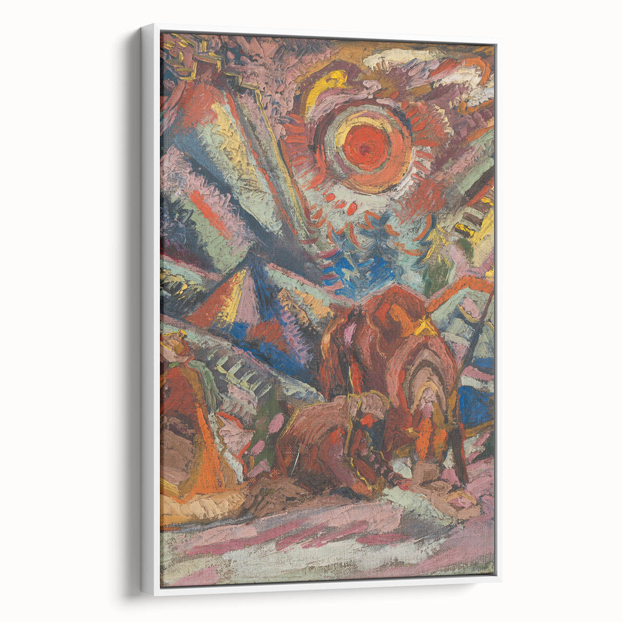 Vibrant Expressionist Scene – Modern Abstract Canvas Wall Art