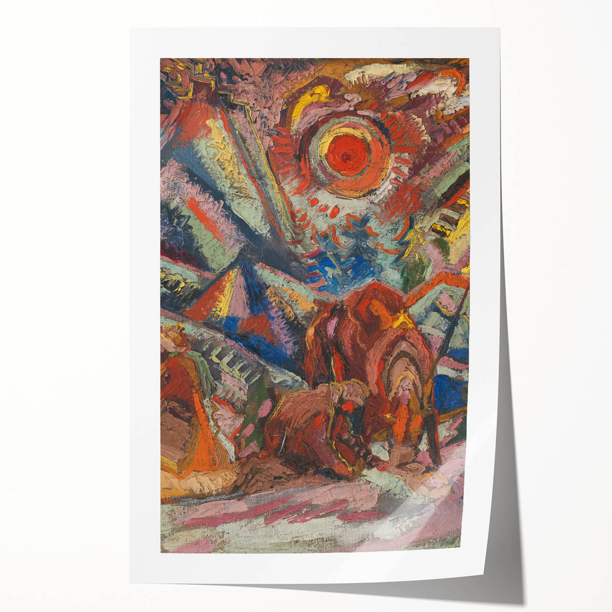 Vibrant Expressionist Scene – Modern Abstract Canvas Wall Art