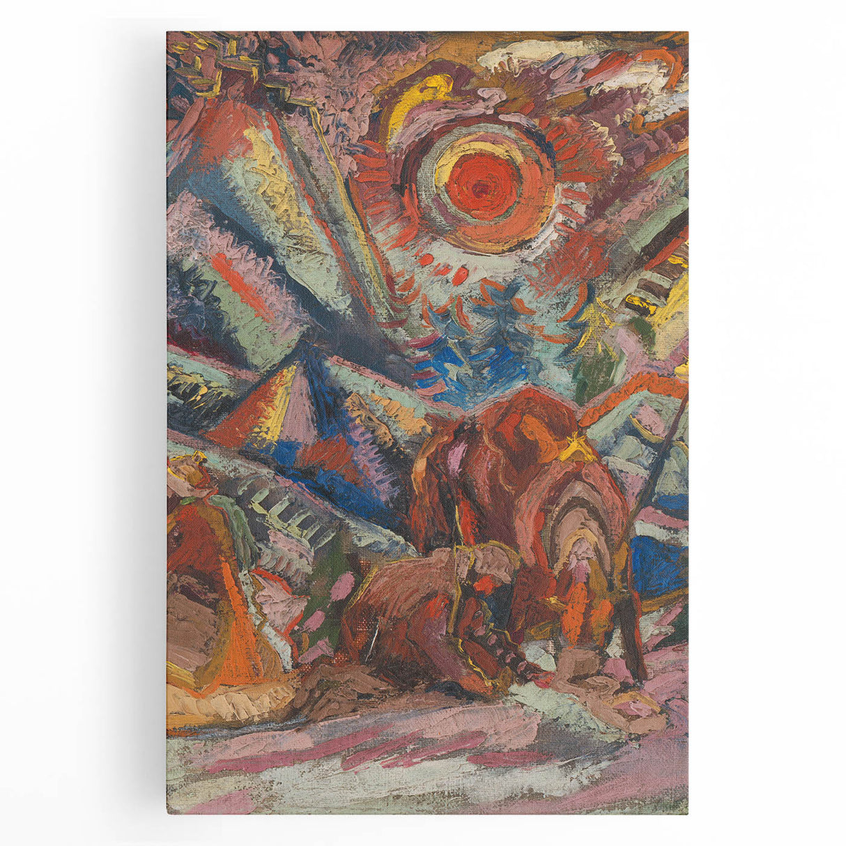 Vibrant Expressionist Scene – Modern Abstract Canvas Wall Art