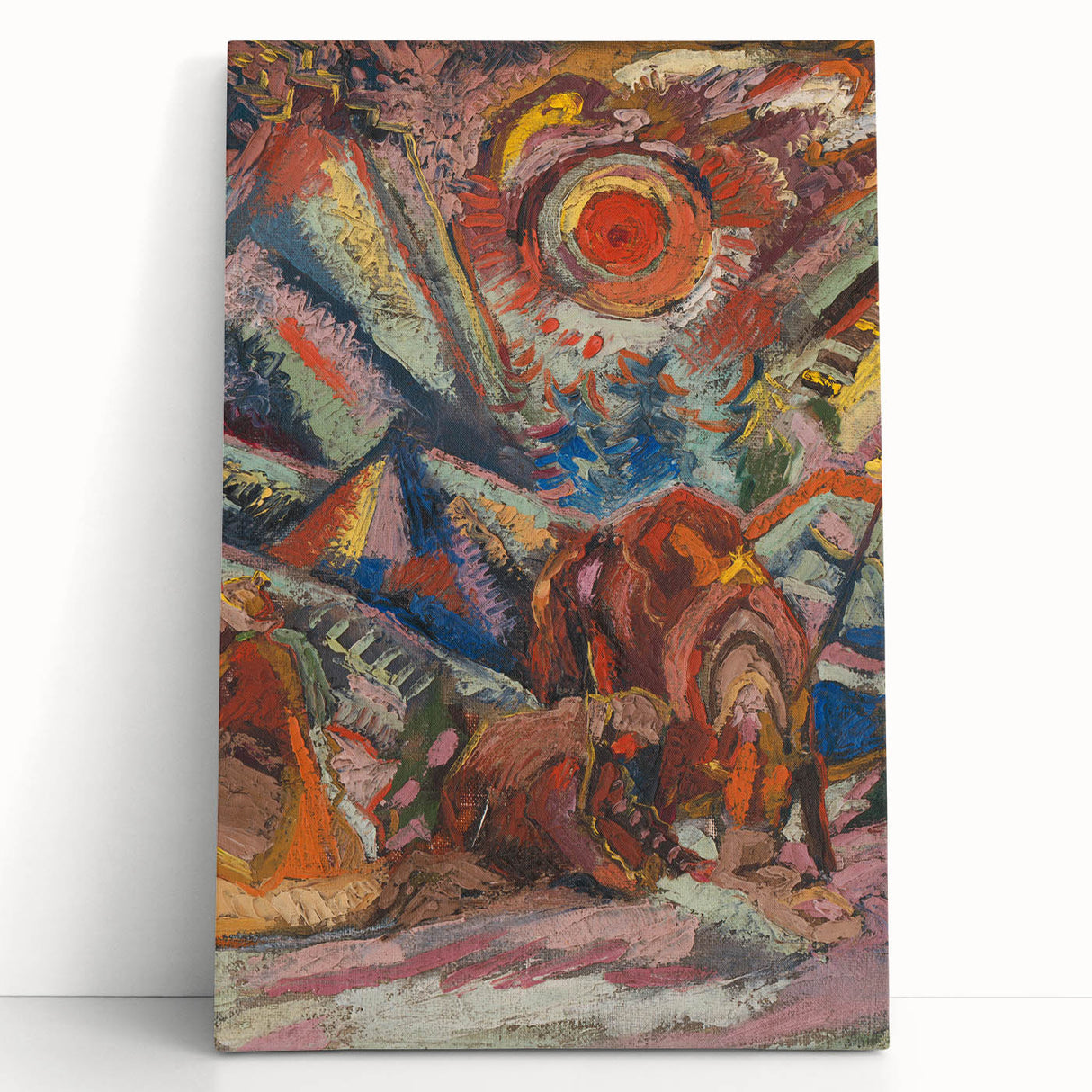 Vibrant Expressionist Scene – Modern Abstract Canvas Wall Art
