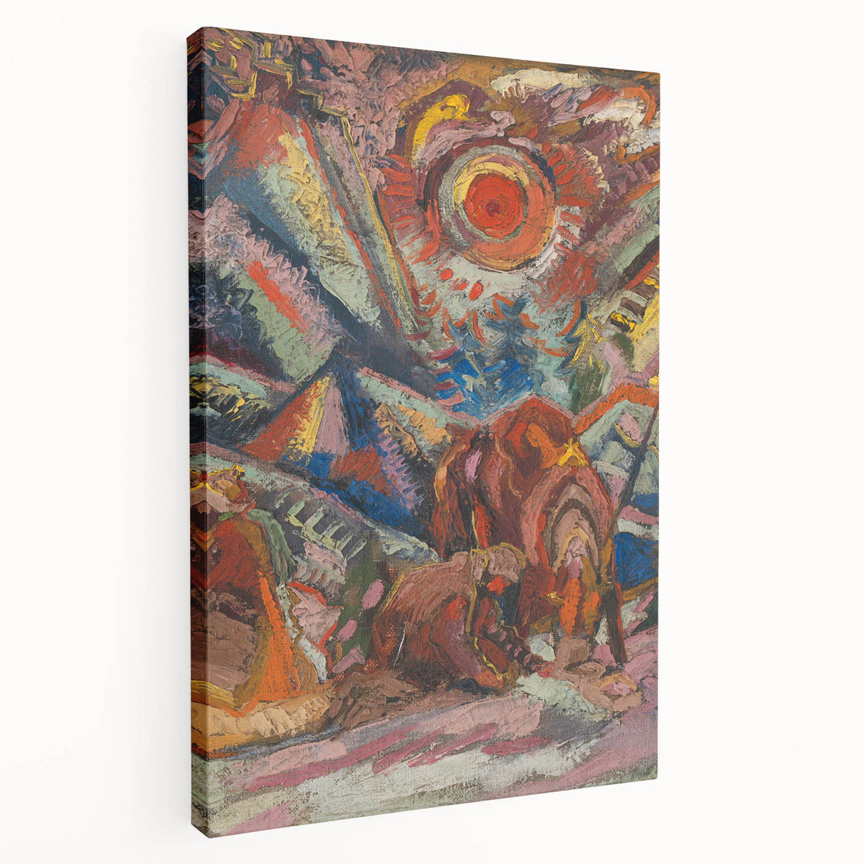 Vibrant Expressionist Scene – Modern Abstract Canvas Wall Art