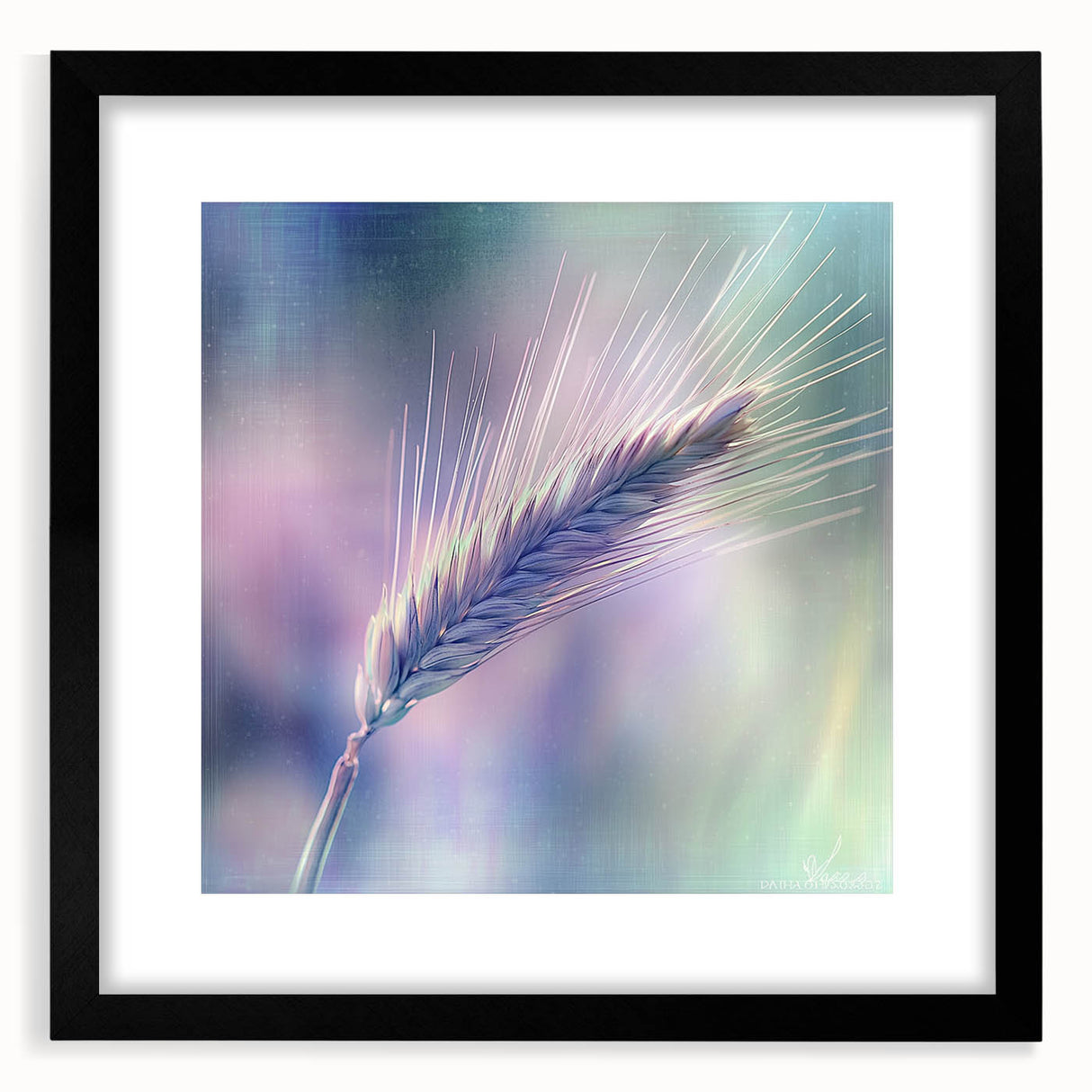 Floral and botanical frame design featuring a black mat and intricate details, ideal for enhancing home decor. Perfect for showcasing art or photographs.