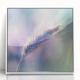 Framed acrylic artwork displaying a vibrant floral and botanical design with a white front view, perfect for home decor and enhancing interior aesthetics.