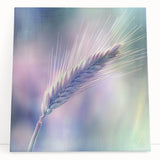 Floral and botanical stretched canvas artwork leaning against a neutral wall, showcasing vibrant colors and intricate details that enhance any interior decor.