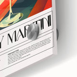 Large abstract wall art in mid-century modernist style on acrylic, featuring vibrant, multicolored patterns.