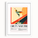 Abstract art print featuring swirling patterns in muted earth tones on a white framed canvas, suitable for dining room decor.