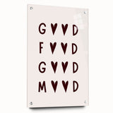 Large abstract wall art on acrylic glass featuring vibrant, multicolored brush strokes, ideal for dining room decor.