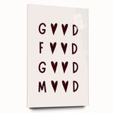 Large abstract wall art on acrylic glass depicting colorful geometric shapes, suited for bedroom or dining room decor.