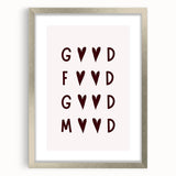 Textured abstract art print in silver frame, featuring muted earth tones, ideal for bedroom wall decor.