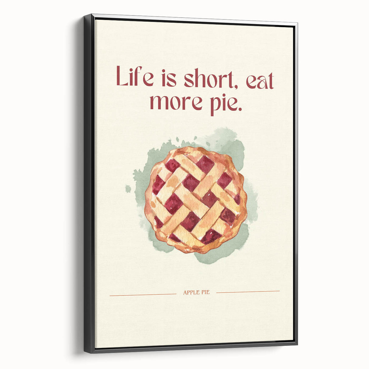 Black and white framed canvas depicting vintage pastries, ideal for bedroom or kitchen decor.