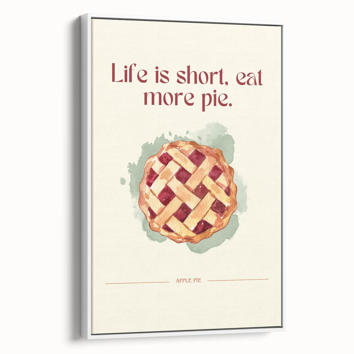 Vintage poster art of colorful pastries on a white framed canvas, ideal for extra large living room wall decor.