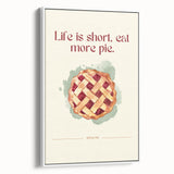 Vintage poster art of colorful pastries on a white framed canvas, ideal for extra large living room wall decor.