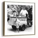 Framed canvas depicting a vintage-style landscape painting with muted silver and gold tones, ideal for bedroom wall decor.