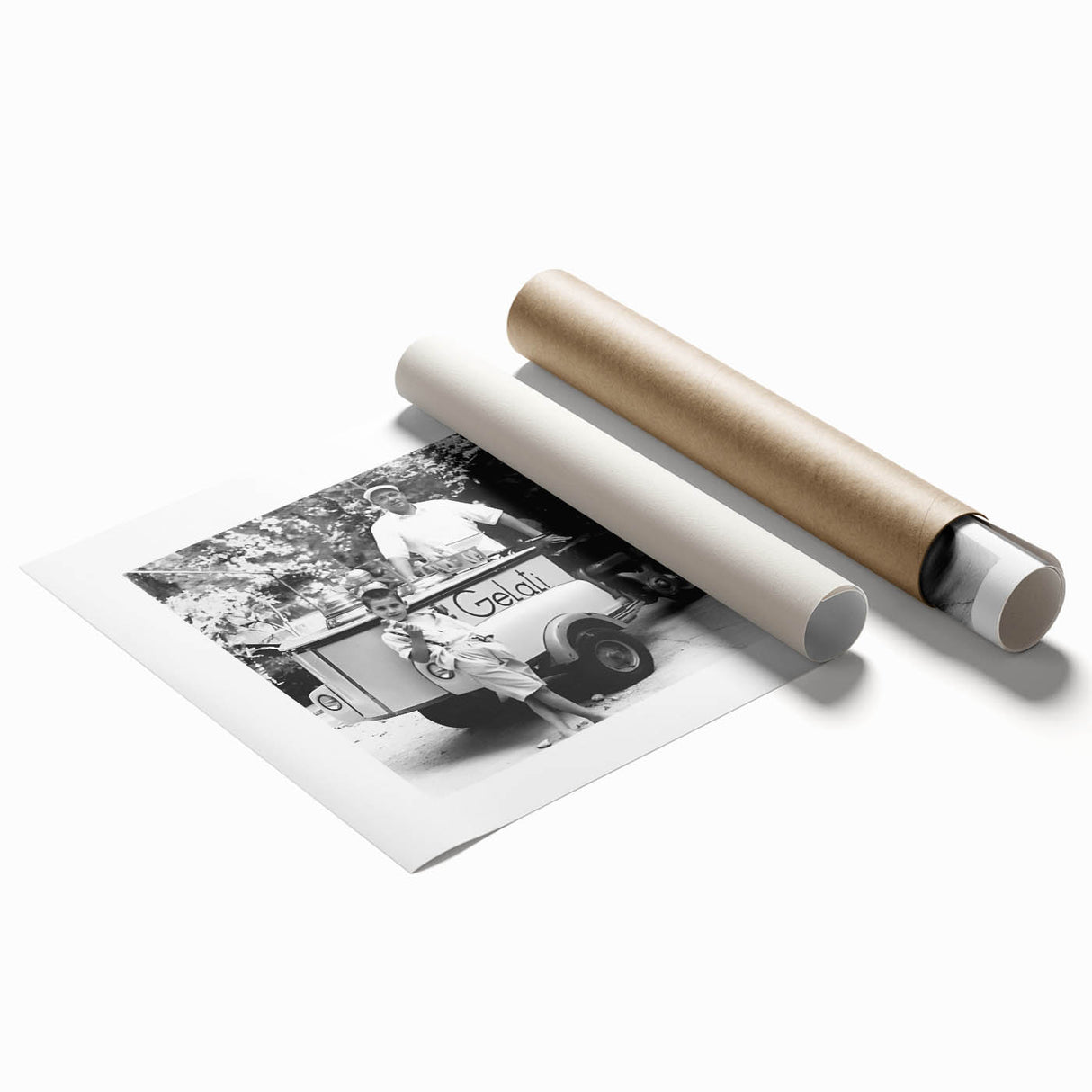 Extra large rolled print featuring a detailed floral art design in soft pastel shades.