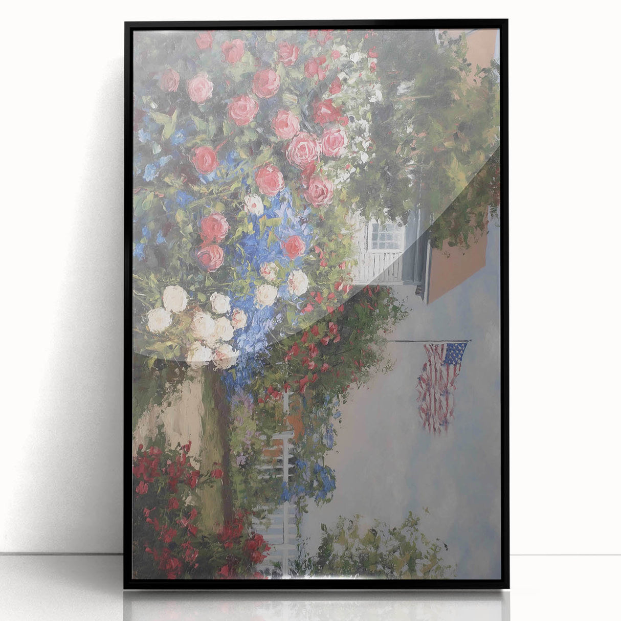 Patriotic Garden Scene - 4th of July Wall Art