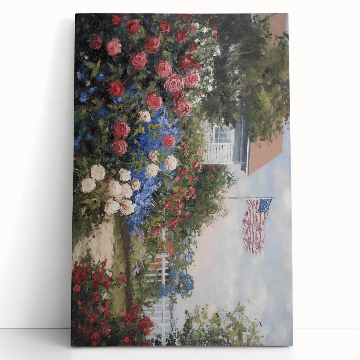 Patriotic Garden Scene - 4th of July Wall Art
