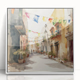 Cinco de Mayo Art Prints - Colorful Mexican Street Scene Wall Decor