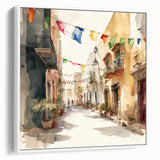 Cinco de Mayo Art Prints - Colorful Mexican Street Scene Wall Decor