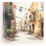 Cinco de Mayo Art Prints - Colorful Mexican Street Scene Wall Decor