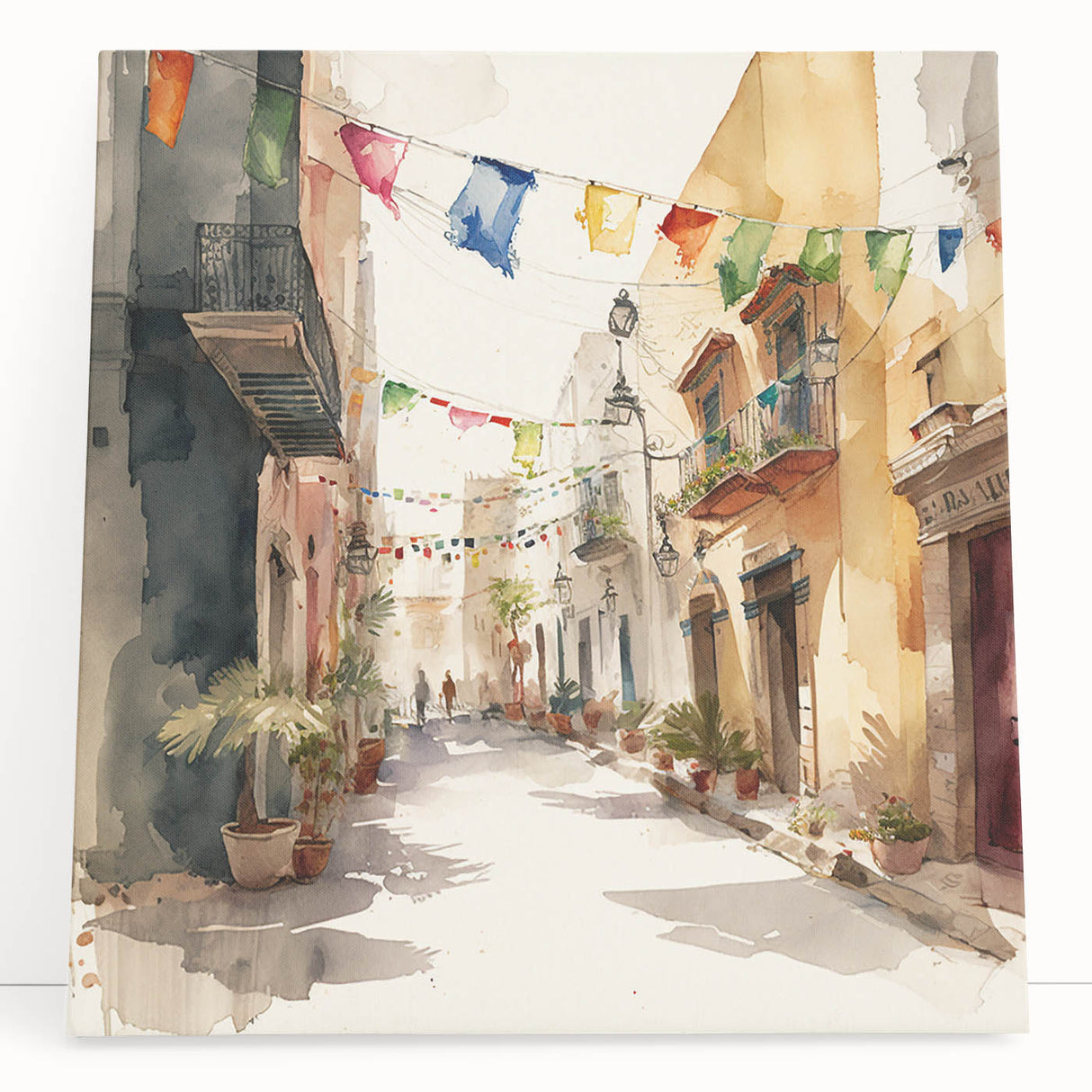 Cinco de Mayo Art Prints - Colorful Mexican Street Scene Wall Decor