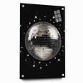 Silver Disco Ball Party Art - New Year's Eve Wall Art Print