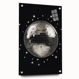 Silver Disco Ball Party Art - New Year's Eve Wall Art Print