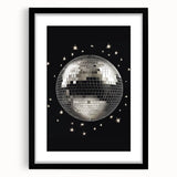 Silver Disco Ball Party Art - New Year's Eve Wall Art Print