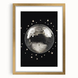 Silver Disco Ball Party Art - New Year's Eve Wall Art Print