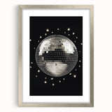 Silver Disco Ball Party Art - New Year's Eve Wall Art Print