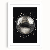 Silver Disco Ball Party Art - New Year's Eve Wall Art Print