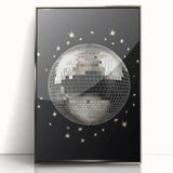 Silver Disco Ball Party Art - New Year's Eve Wall Art Print