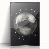 Silver Disco Ball Party Art - New Year's Eve Wall Art Print