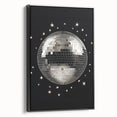 Silver Disco Ball Party Art - New Year's Eve Wall Art Print