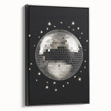 Silver Disco Ball Party Art - New Year's Eve Wall Art Print