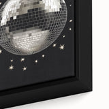 Silver Disco Ball Party Art - New Year's Eve Wall Art Print