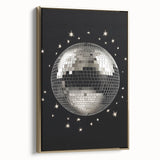 Silver Disco Ball Party Art - New Year's Eve Wall Art Print