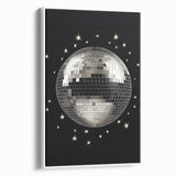 Silver Disco Ball Party Art - New Year's Eve Wall Art Print