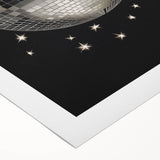 Silver Disco Ball Party Art - New Year's Eve Wall Art Print