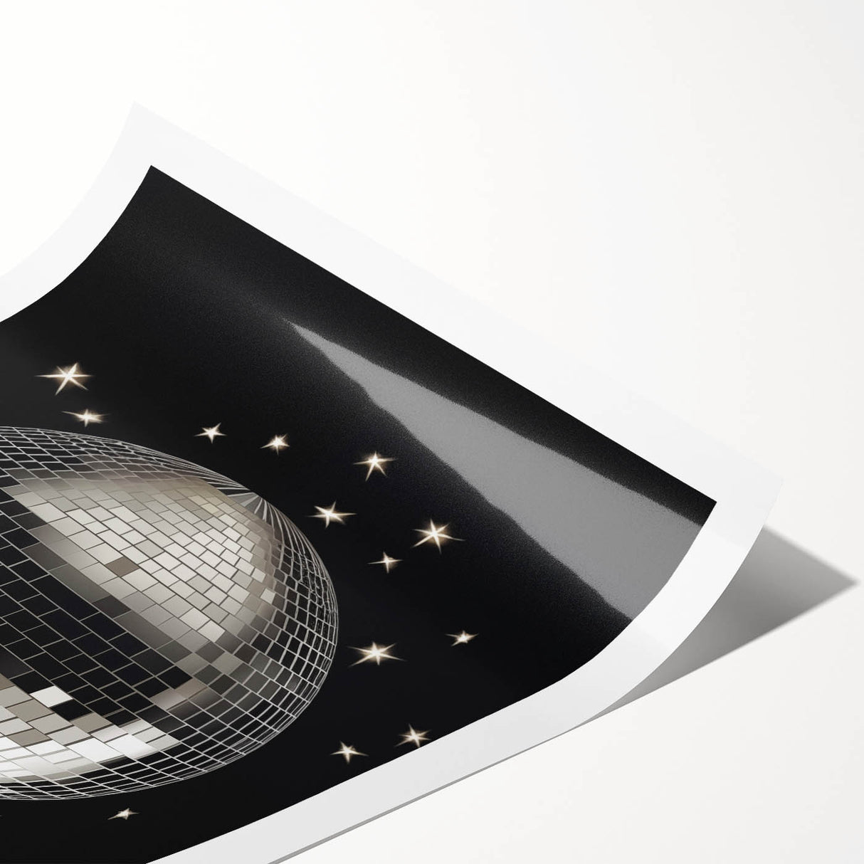 Silver Disco Ball Party Art - New Year's Eve Wall Art Print