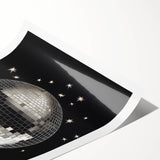 Silver Disco Ball Party Art - New Year's Eve Wall Art Print