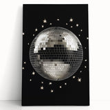 Silver Disco Ball Party Art - New Year's Eve Wall Art Print